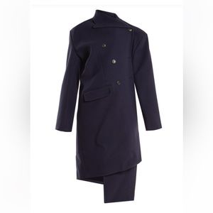 Balenciaga pulled wool coat